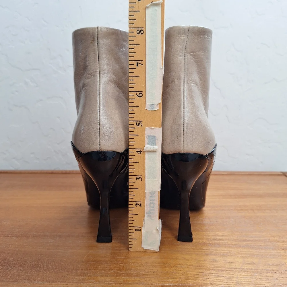 Vintage Prada Calfskin Leather Boots Two Tone Victorian Edwardian NEW Womens 6 - Picture 13 of 16